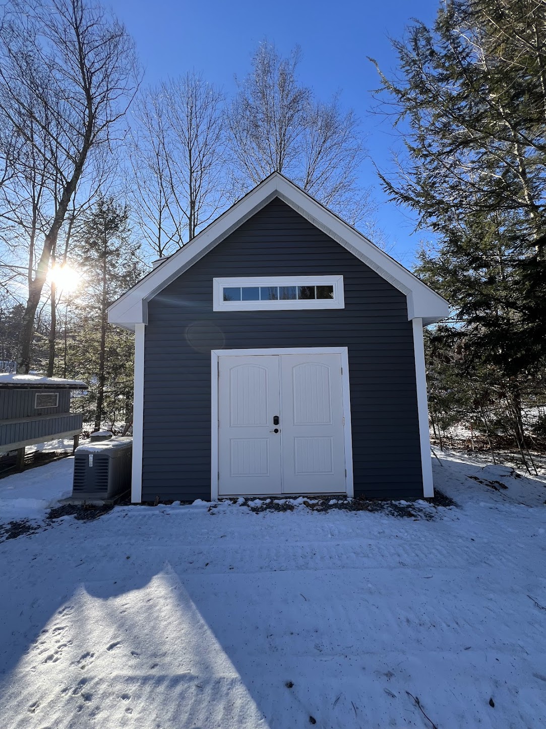 Sandown shed build — finished exterior